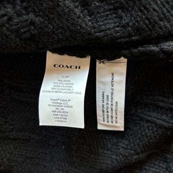 COACH | Signature Turtleneck Knit Poncho XS/S - Picture 9 of 10